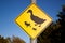 Duck traffic sign