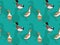 Duck Welsh Harlequin Cartoon Seamless Wallpaper