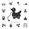 duck on wheels. Detailed set of baby toys icons. Premium quality graphic design. One of the collection icons for websites, web des