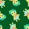 Duckling green pattern colorful abstract background