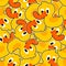 Duckling pattern seamless. Duck background. Water bird vector ornament. Baby cloth texture