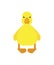 Duckling Pixel art. little duck 8 bit. pixelated Vector illustration