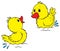 Ducklings (vector clip-art)