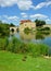 Ducks.  Historic medieval, Leeds Castle. Kent UK