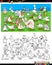 Ducks and rabbits characters coloring book