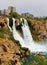 Duden waterfall and excursion boats in Antalya Turkey