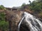 Dudhsagar waterfall in the Indian state of Goa. One of the highest waterfalls in India, located deep in the rainforest.