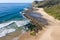 Dudley Beach southern end aerial view Newcastle NSW Australia