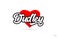 dudley city design typography with red heart icon logo