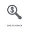 Due diligence icon from Time managemnet collection.