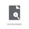 Due diligence icon. Trendy Due diligence logo concept on white b