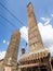 Due torri, towers - town symbol of Bologna, Italy