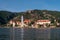 Duernstein Cityscape with Blue Abbey Church Tower and Kuenringer Castle in the Wachau