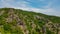 Duernstein - Panoramic view of rock formations in idyllic wine growing region of Wachau in Krems an der Donau