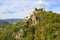 Duernstein ruins on a sunny day in autumn