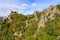 Duernstein ruins on a sunny day in autumn