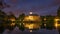 Duesseldorf media harbor skyline at night