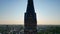 Duffel, Antwerp, Belgium, 15th of June, 2023, Aerial view over the church of Saint Martin, or Sint Martinus, in the town