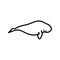 dugong. Vector illustration decorative design