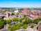 Duisburg city skyline in Germany