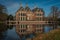 Duivenvoorde castle, Voorschoten, The Hague, Netherlands - February 20, 2019 : Duivenvoorde castle on a sunny afternoon in Februar