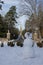 Duke Chapel with Snowman