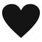 Dull heart icon, simple style.