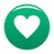 Dull heart icon vector green