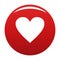 Dull heart icon vector red
