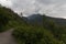 Dull sky in mountains, stone path