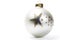 Dull white christmas ball with golden stars