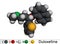 Duloxetine antidepressant  drug molecule. It is used to treat  anxiety disorder, neuropathic pain, osteoarthritis. Molecular model