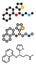 Duloxetine antidepressant drug (SNRI class) molecule. Also used in fibromyalgia treatment, etc