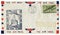 Duluth, Minnesota, the USA - 16 september 1946: US historical envelope: cover with cachet first flight duluth Fort William route a