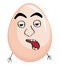 Dumb looking illustration of egg
