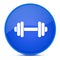 Dumbbell aesthetic glossy blue round button abstract