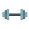 Dumbbell athletic active gym vector icon shape. Muscular biceps sporty fitness workout. Exercise metal equipment