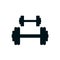 Dumbbell, barbell icon - 