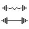 Dumbbell and barbell solid icon, Gym concept, Gym equipment sign on white background, set of weights icon in glyph style