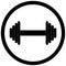 Dumbbell black icon