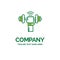 Dumbbell, gain, lifting, power, sport Flat Business Logo templat