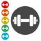 Dumbbell Icon, barbell icon