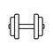 Dumbbell icon. fitness equipment for hand muscle workout in the gym. simple monoline graphic