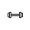 Dumbbell line icon