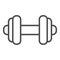 Dumbbell line icon with editable stroke. EPS 10
