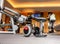 Dumbbell in luxury fitness room