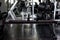 dumbbell on multifunction bench at gym