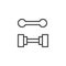 Dumbbell outline icon