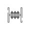 dumbbell, rack icon. Element of gym icon for mobile concept and web apps. Thin line dumbbell, rack icon can be used for web and