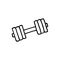 Dumbbell sports equipment vector icon